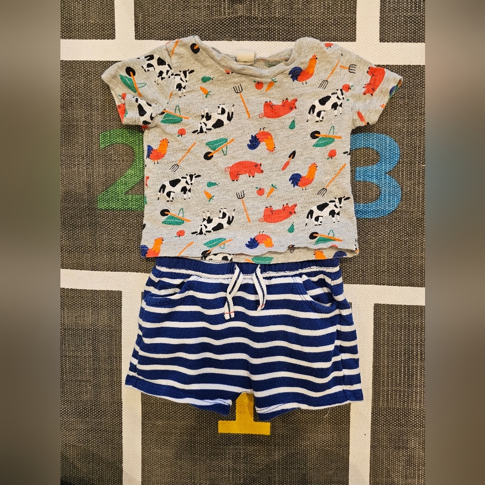 Tucker + Tate tshirt and shorts outfit, size 6 months